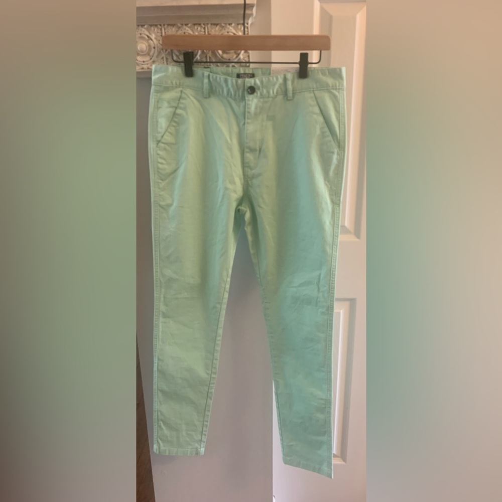 Italy Morn Men’s  Mint Green Chino Pants Slim NWT - 34 X 31